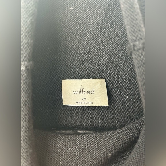 Aritzia Wilfred Cyprie Merino Wool Turtleneck Oversized Sweater Dress black - Picture 6 of 14